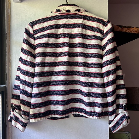 J. Crew Tweed Blazer Nautical Stripes - Picture 6 of 6
